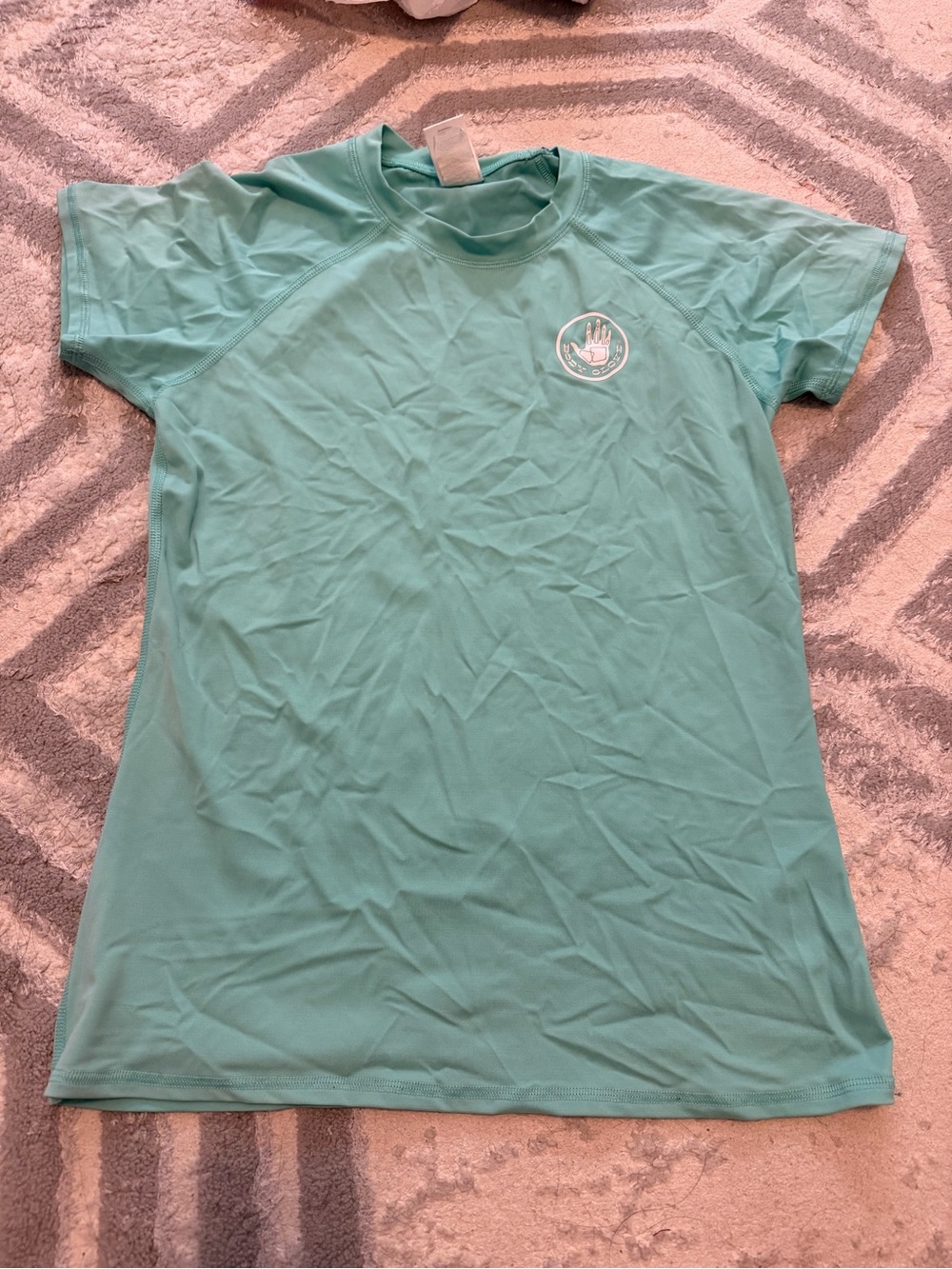 Body Glove kids Aqua Green Rash Guard Tee